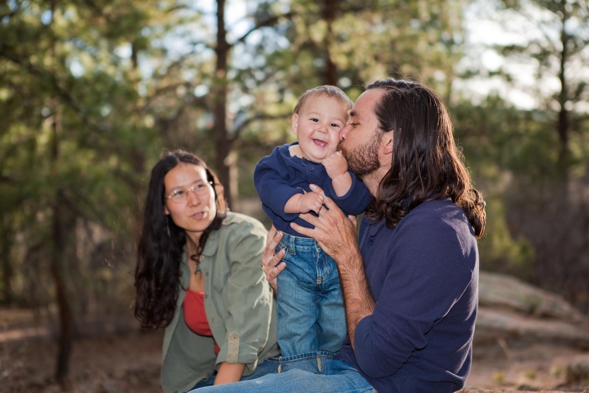 Young Native American Family with infant