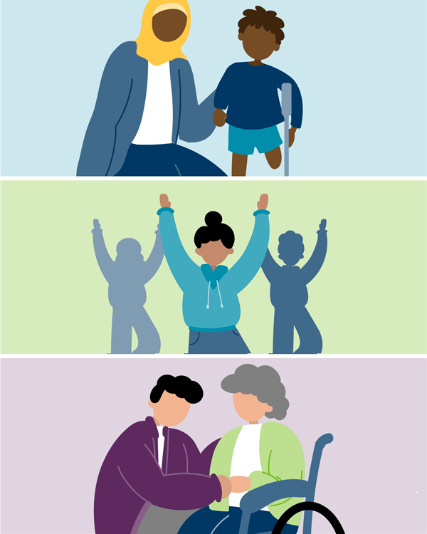 icon of people taking care of themselves and others icon of people taking care of themselves and others