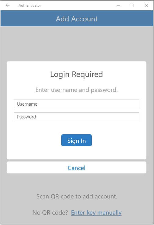 METS login screen