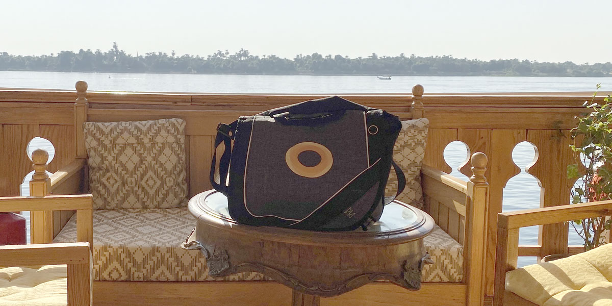 odyssey bag on table