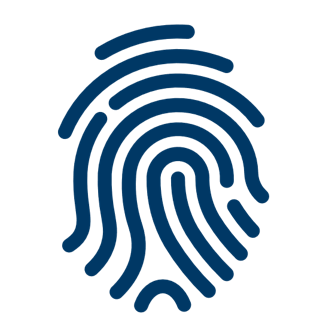 Dark blue fingerprint icon